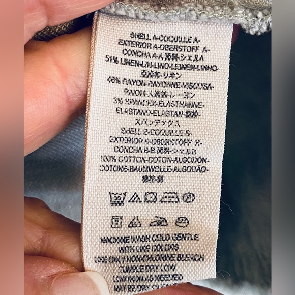 FP linen blend lightweight jacket with hood and pockets🎉 HP🎉x2 - Picture 3 of 10